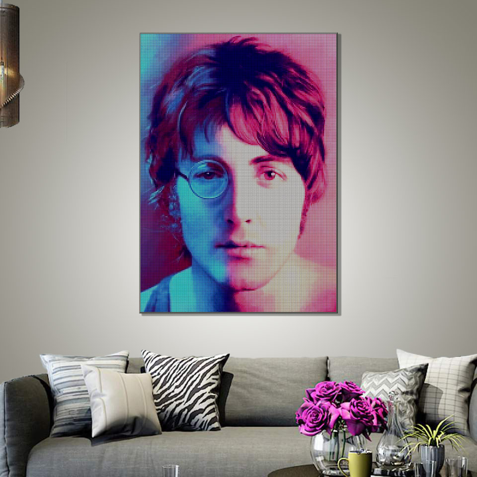 Lennon-McCartney dot-art - giant poster, home decor